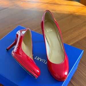 Stuart Weitzman Glossy Red Heels